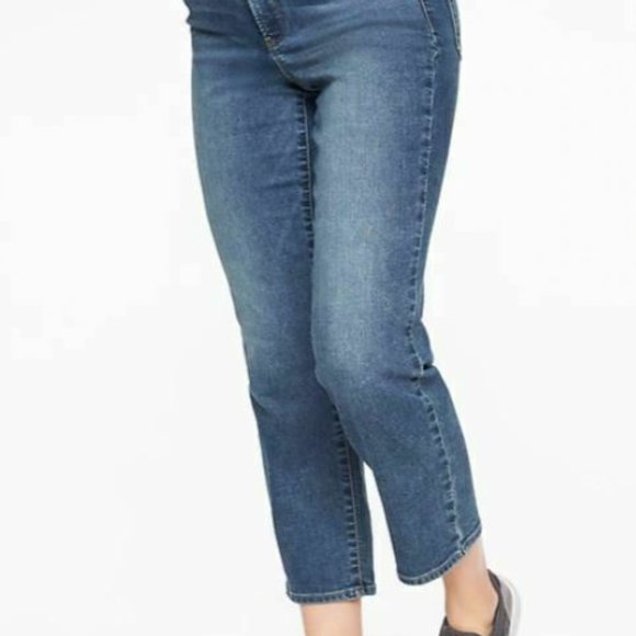Athleta Sculptek Slim Straight Jeans In Lapis Wash - Picture 2 of 16